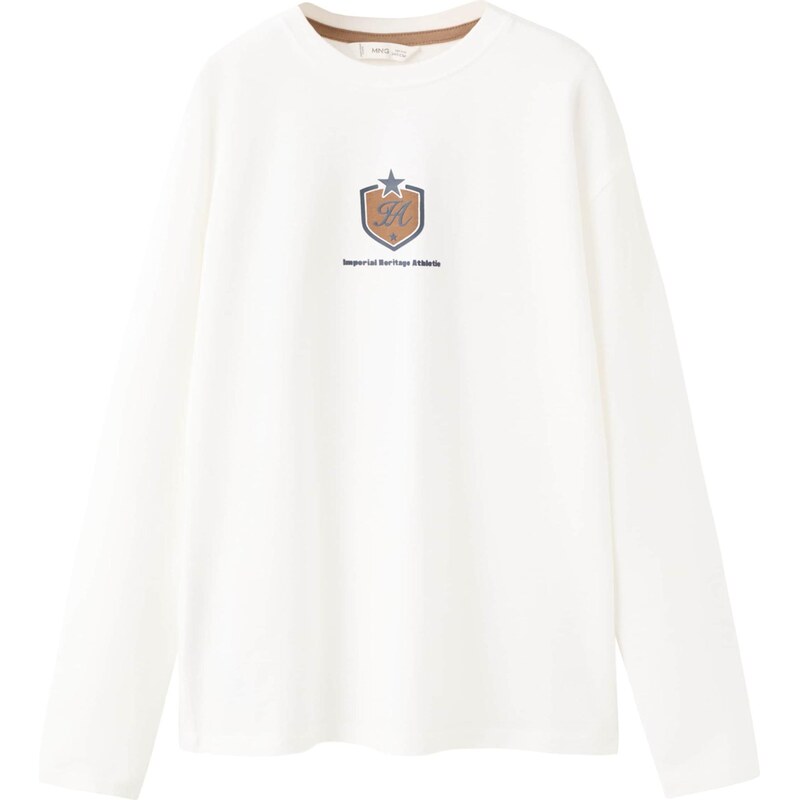 MANGO KIDS Tričko DIMPACT námornícka modrá / hnedá / šedobiela 66858761