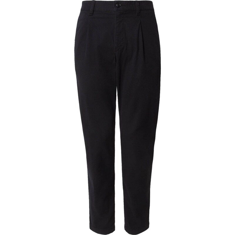 BOSS Plisované nohavice čierna 66859011