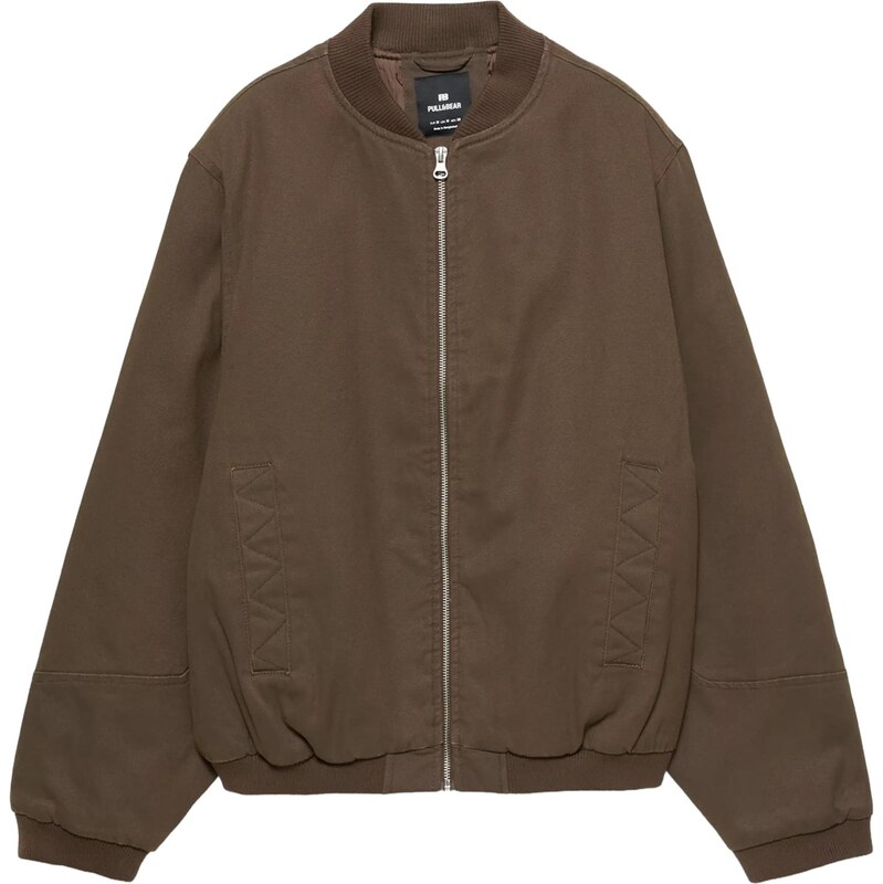 Pull&Bear Prechodná bunda čokoládová 66859090