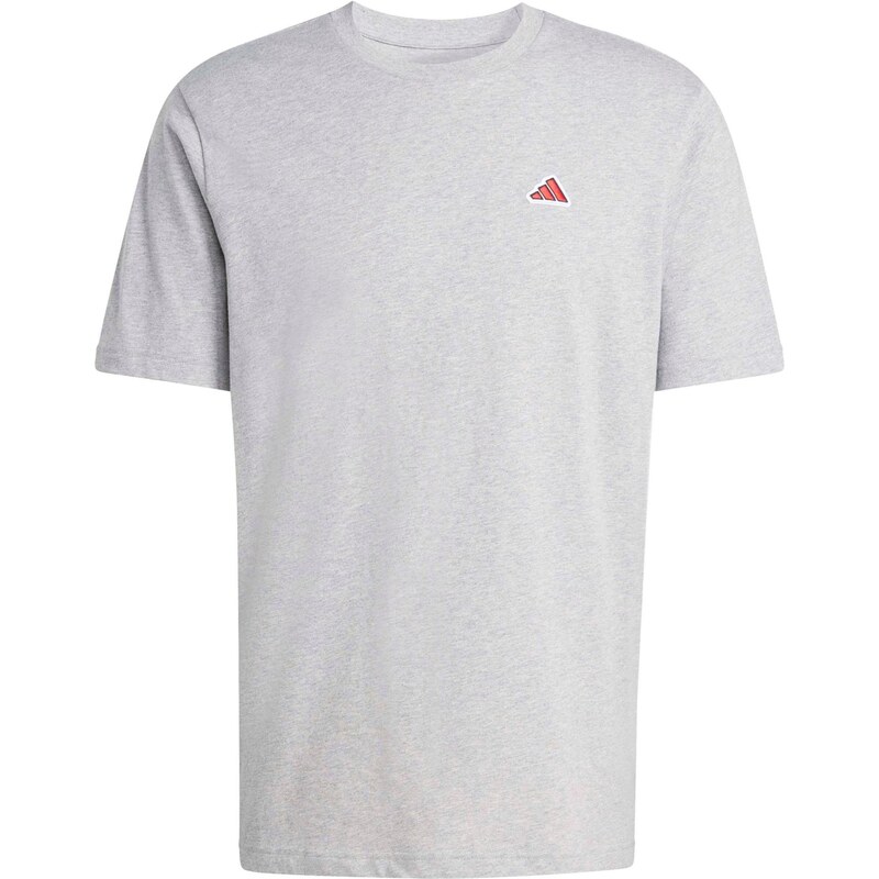 ADIDAS SPORTSWEAR Funkčné tričko sivá melírovaná / červená / biela 66859122