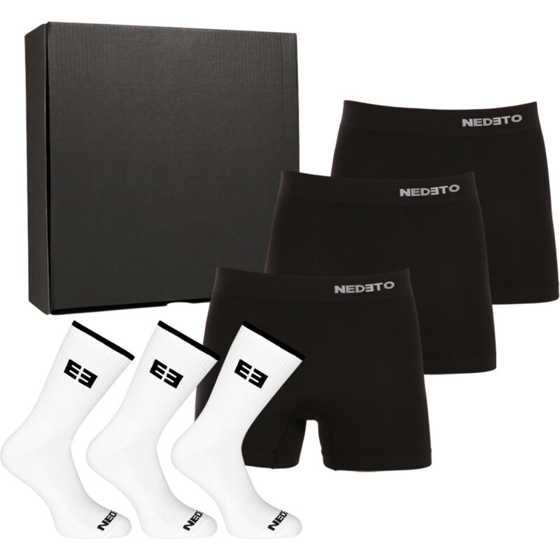 Pánska darčeková sada 3PACK bambusové boxerky a 3PACK sportovní 66862246