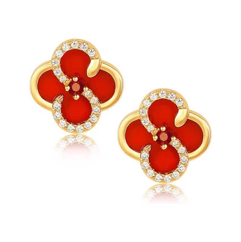 SWAROVSKI Elements Swarovski e. dámske červené náušnice Scarlet 66862812