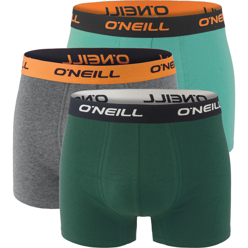 ONEILL - boxerky 3PACK cotton stretch island breeze & surf orange 66862855