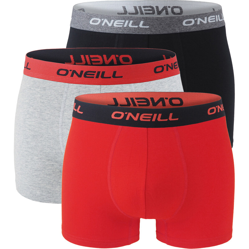 ONEILL - boxerky 3PACK cotton stretch bittersweet & black tones 66862859