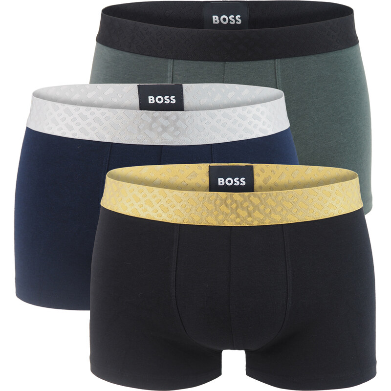 BOSS - boxerky 3PACK premium titan tones / tonal metallic waist v 66862863