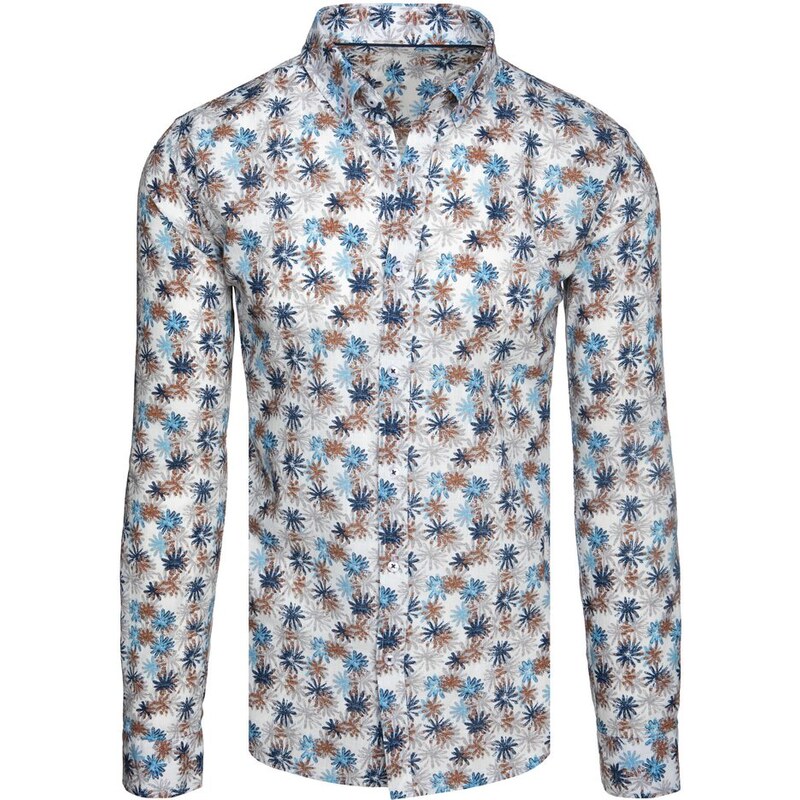 Dstreet Zaujímavá pánska košeľa s kvetinovým vzorom 66863044