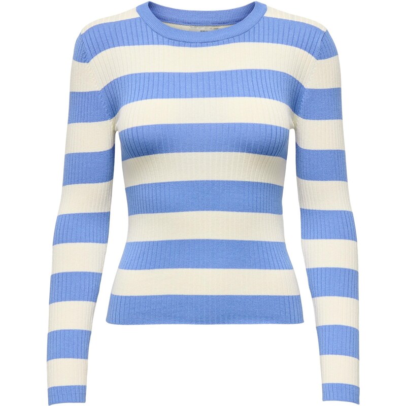 JDY Sveter JDYPLUM azúrová / prírodná biela 66865783