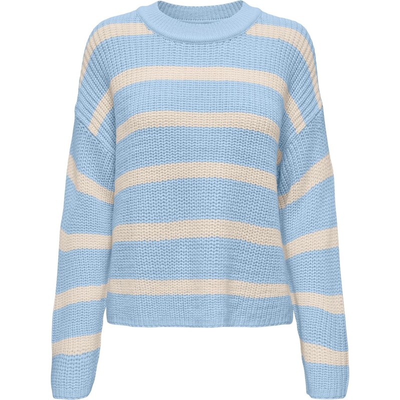 JDY Oversize sveter JDYJUSTY svetlomodrá / prírodná biela 66865785
