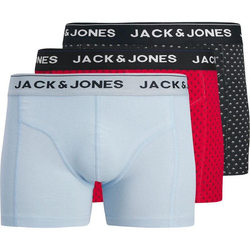 JACK & JONES Boxerky JACPALMTREE svetlomodrá / červená / čierna 66865812