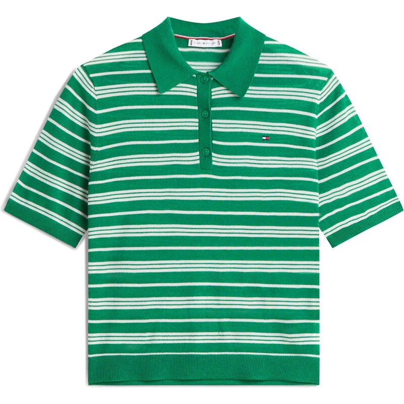 TOMMY HILFIGER Sveter zelená / biela 66865817