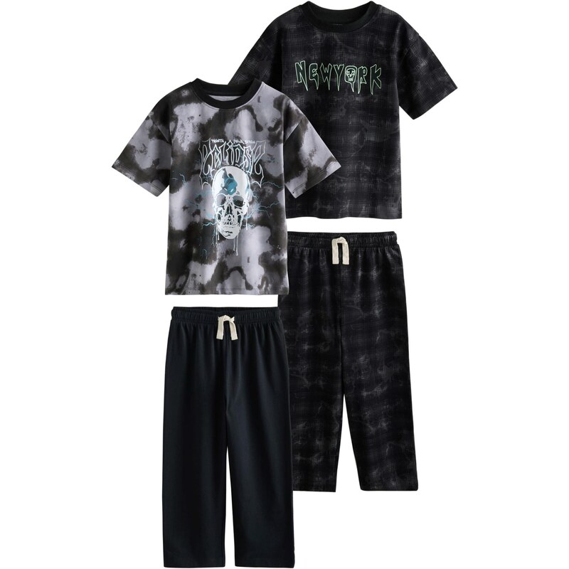 Next Pyžamo antracitová / svetlosivá / čierna / biela 66865930