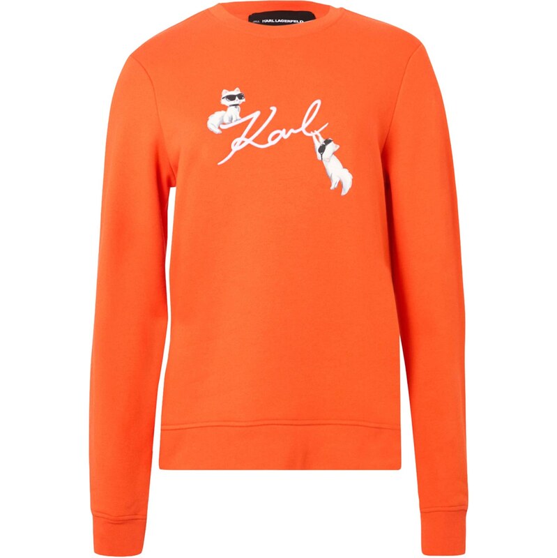 Karl Lagerfeld Mikina IKON oranžová / čierna / biela 66865985