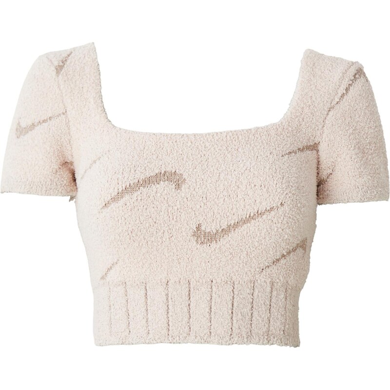 Nike Sportswear Sveter Phoenix tmavobéžová / pastelovo ružová 66865990