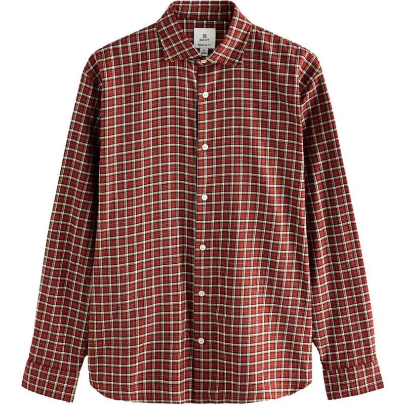 Next Košeľa svetlohnedá / pastelovo žltá / tmavooranžová / biela 66866004