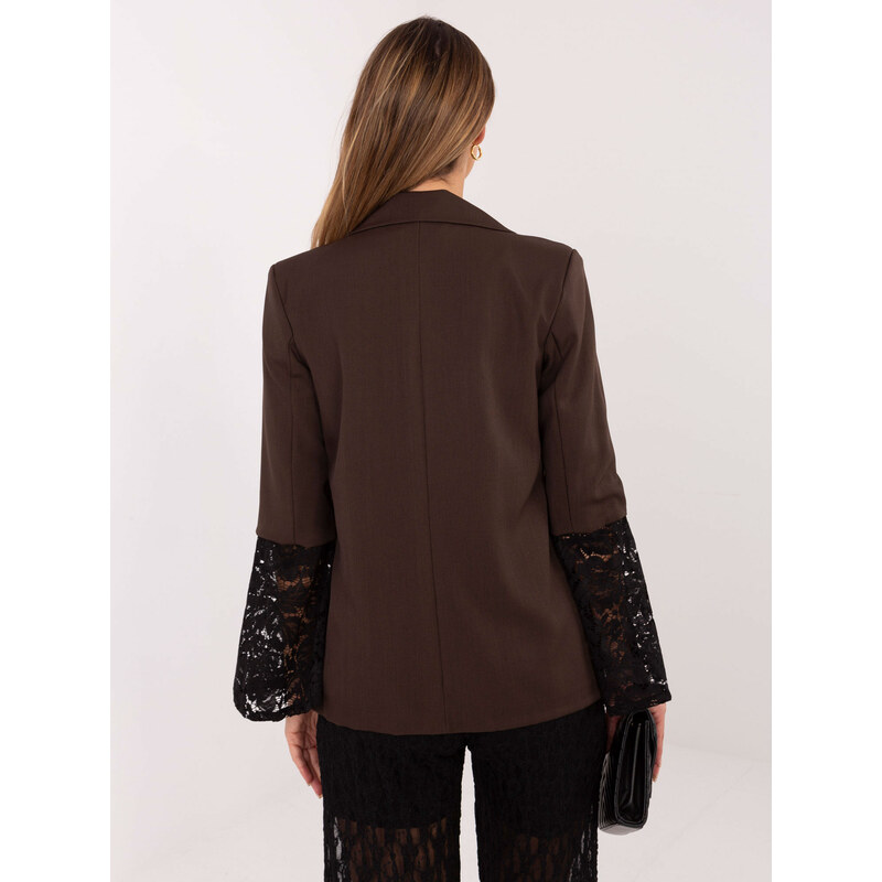 Italy Moda Dámsky sako s čipkovanými rukávmi 66864628