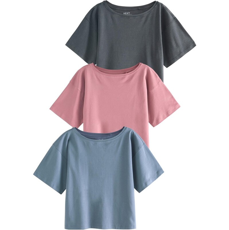 Next Oversize tričko opálová / tmavosivá / staroružová 66866084