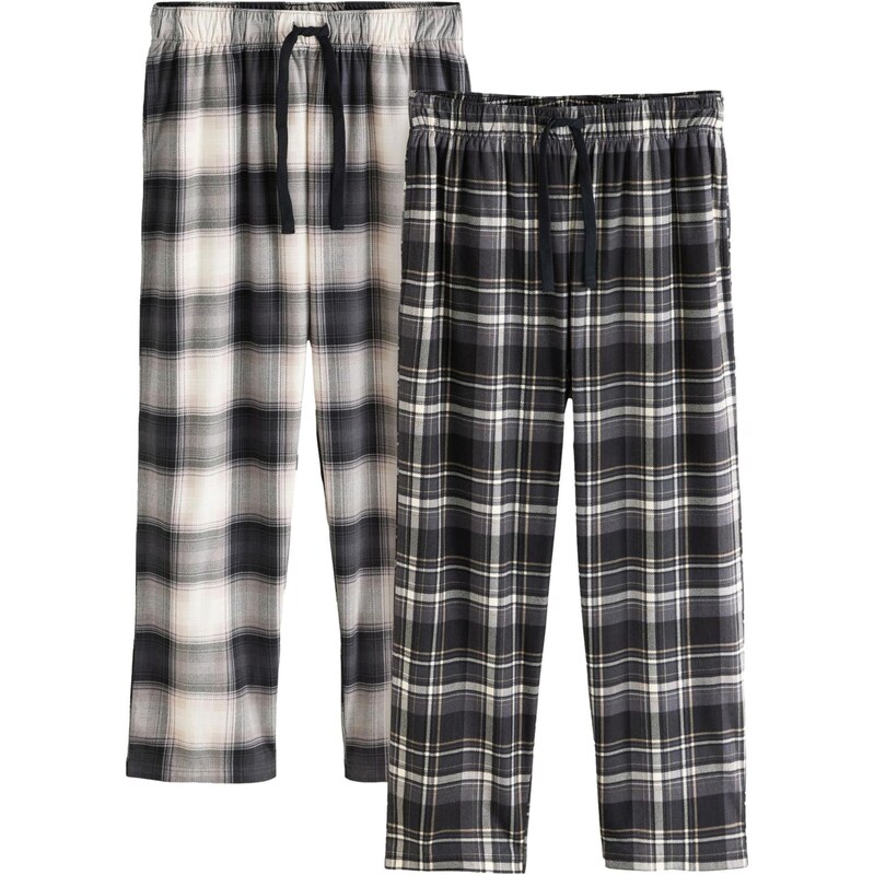 Next Pyžamové nohavice námornícka modrá / sivá / antracitová / biela 66866162