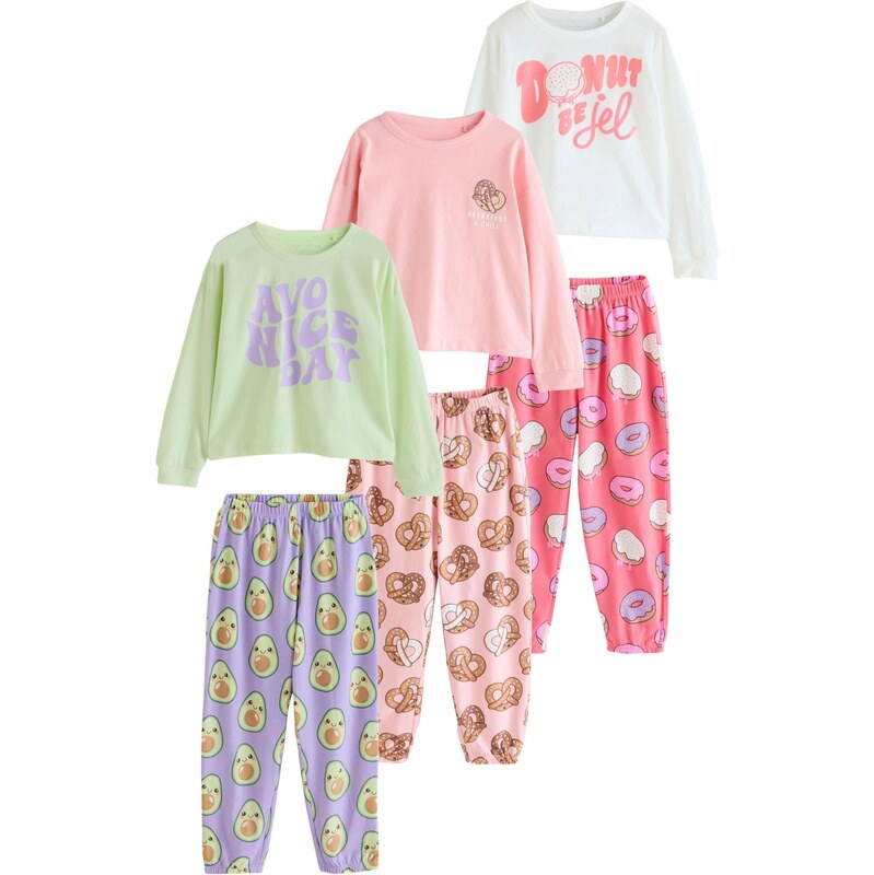 Next Pyžamo svetlomodrá / svetlozelená / svetlofialová / ružová / 66866540