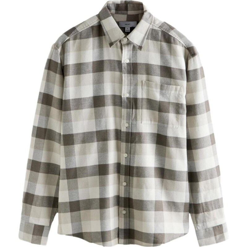 Next Košeľa hnedá / zelená / pastelovo zelená 66867186