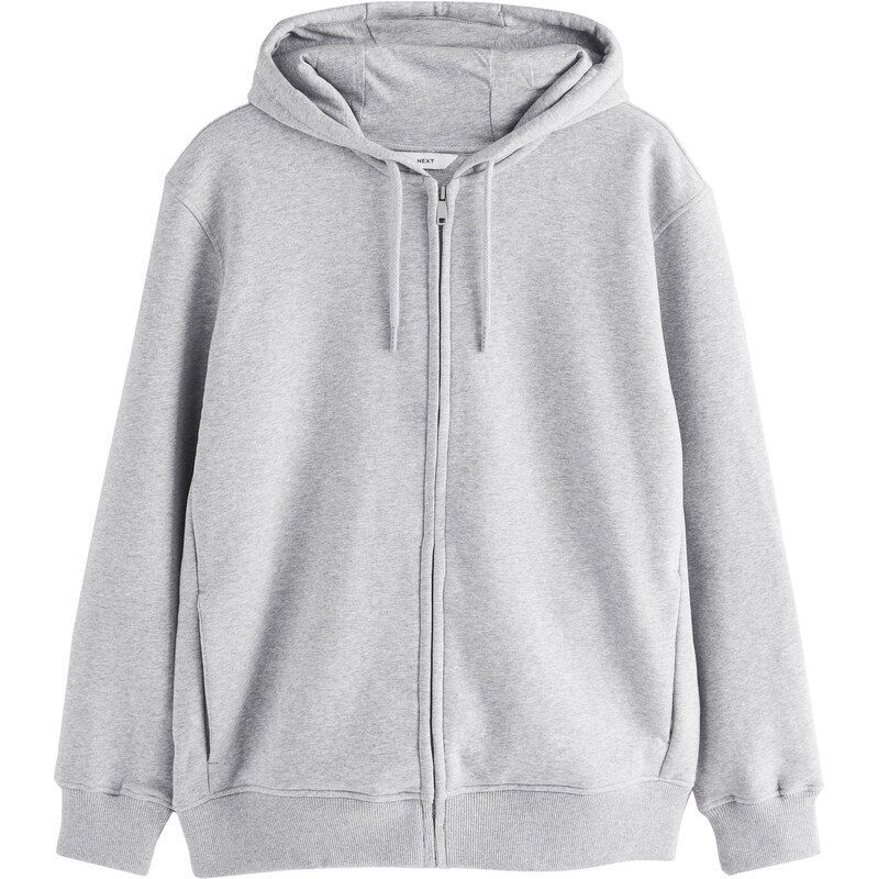 Next Tepláková bunda sivá melírovaná 66866643