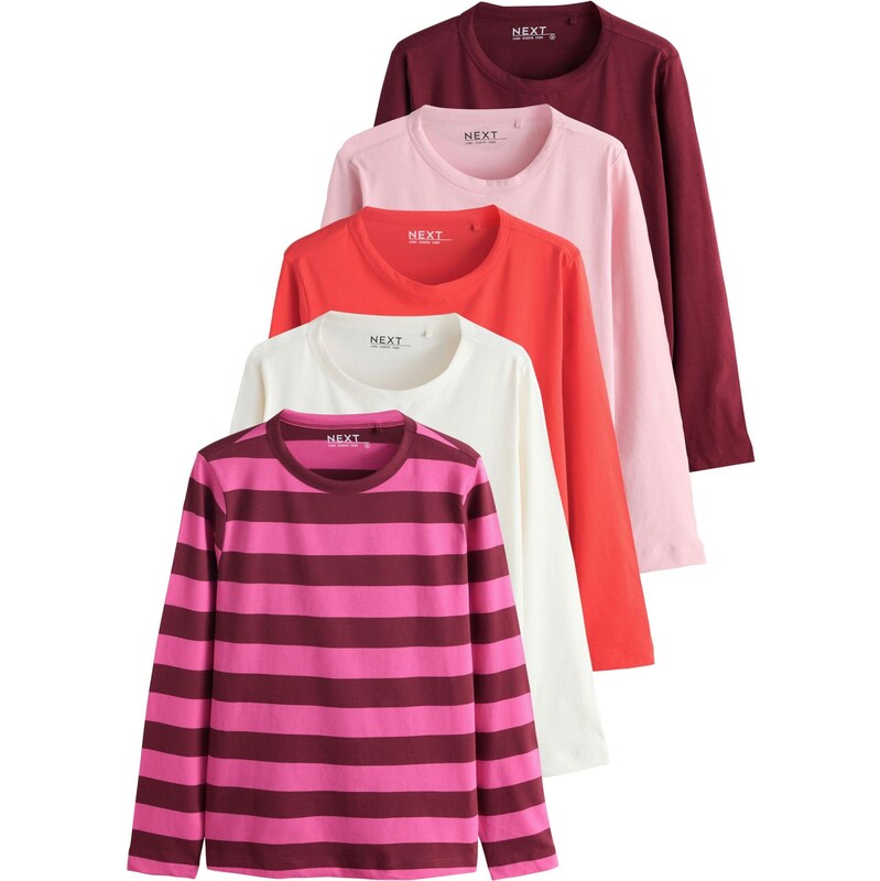 Next Tričko ružová / svetloružová / burgundská / biela 66867300