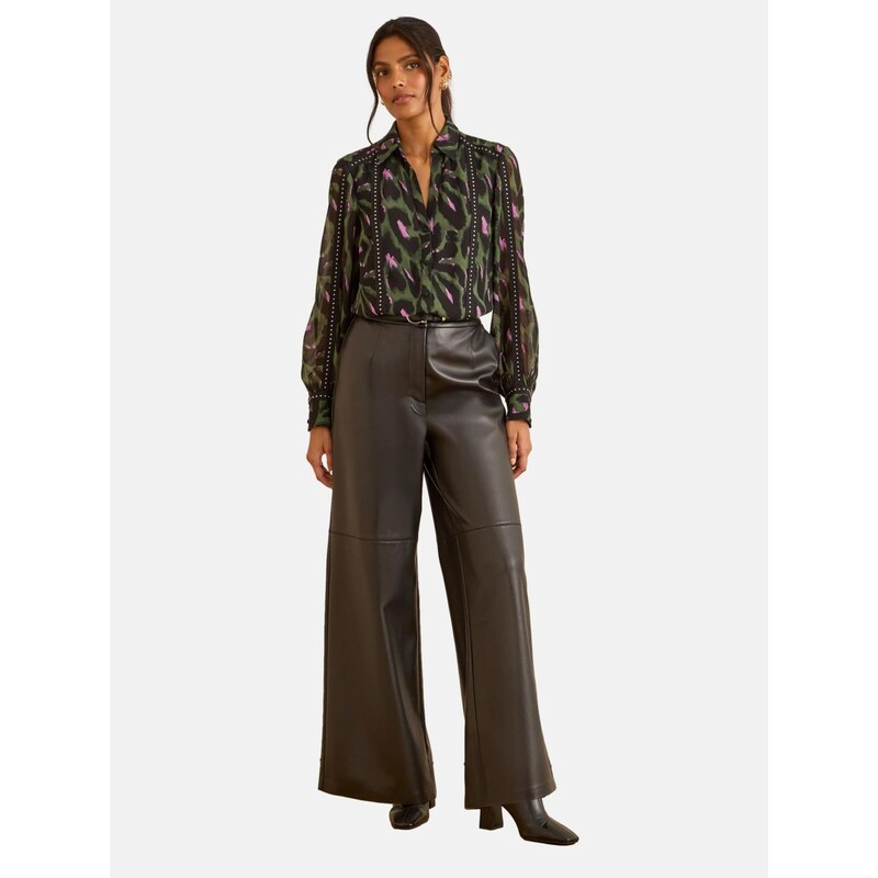 love & roses Blúzka kaki / ružová / čierna 66867319