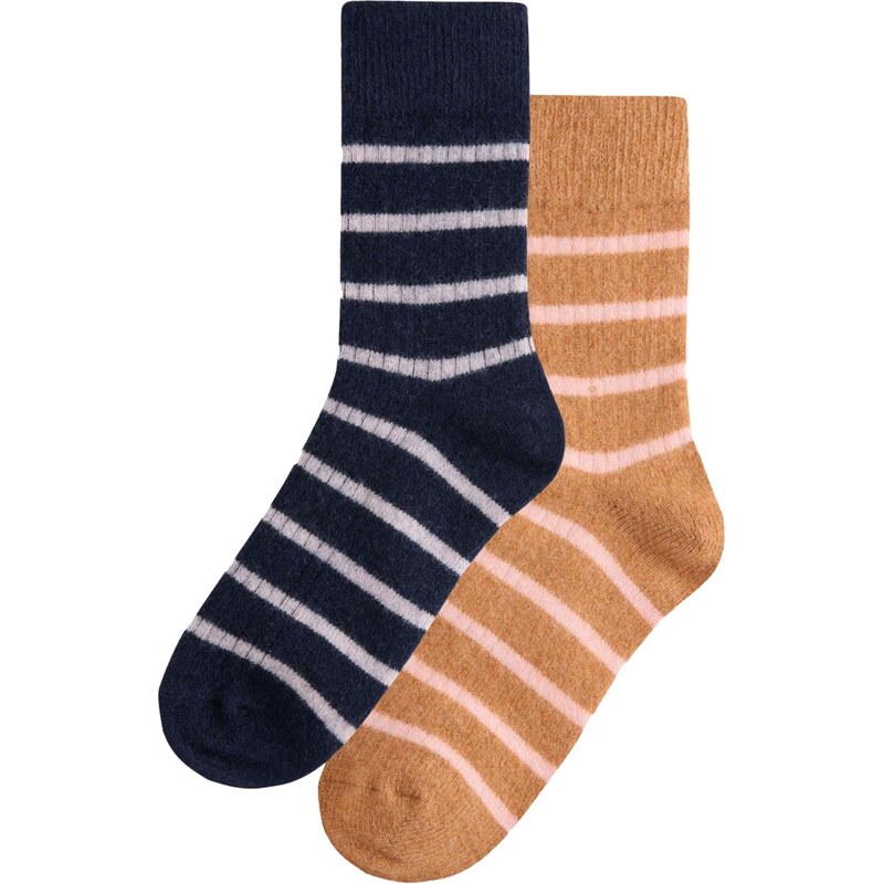 Next Ponožky nebielená / námornícka modrá / mokka 66867363