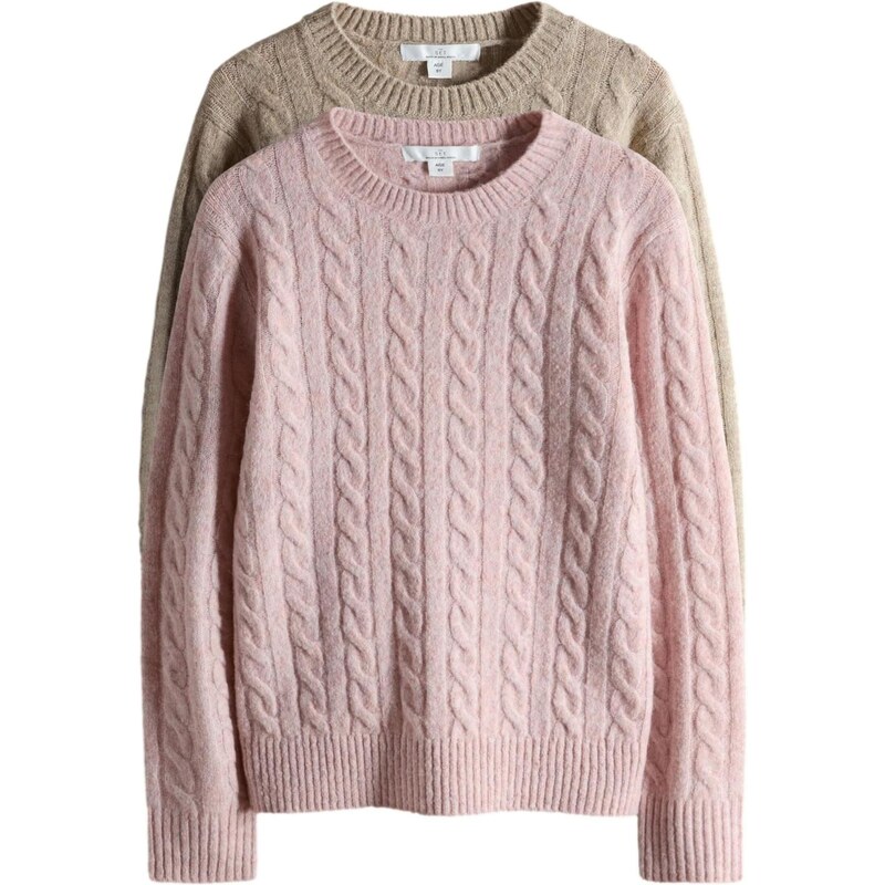 The Set Sveter kapučíno / ružová 66867609