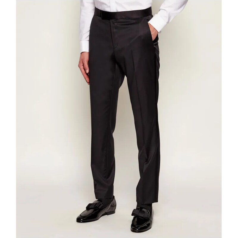 BOSS BLACK Vlnené nohavice H-GENIUS-TUX-B1 | Slim Fit | s prímesou 66518293