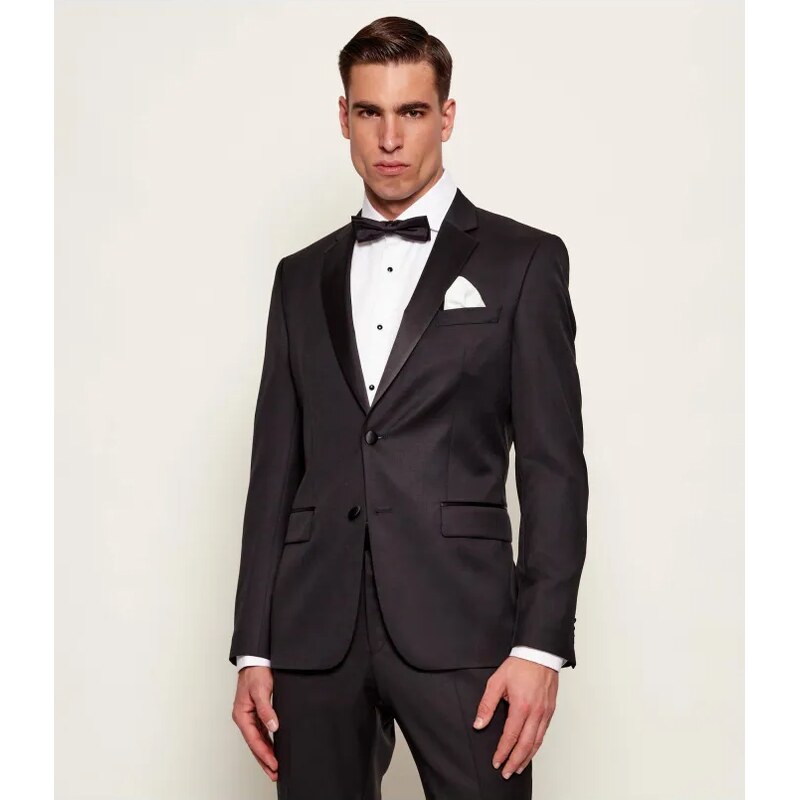 BOSS BLACK Vlnená sako | Slim Fit | s prímesou hodvábu 66518294
