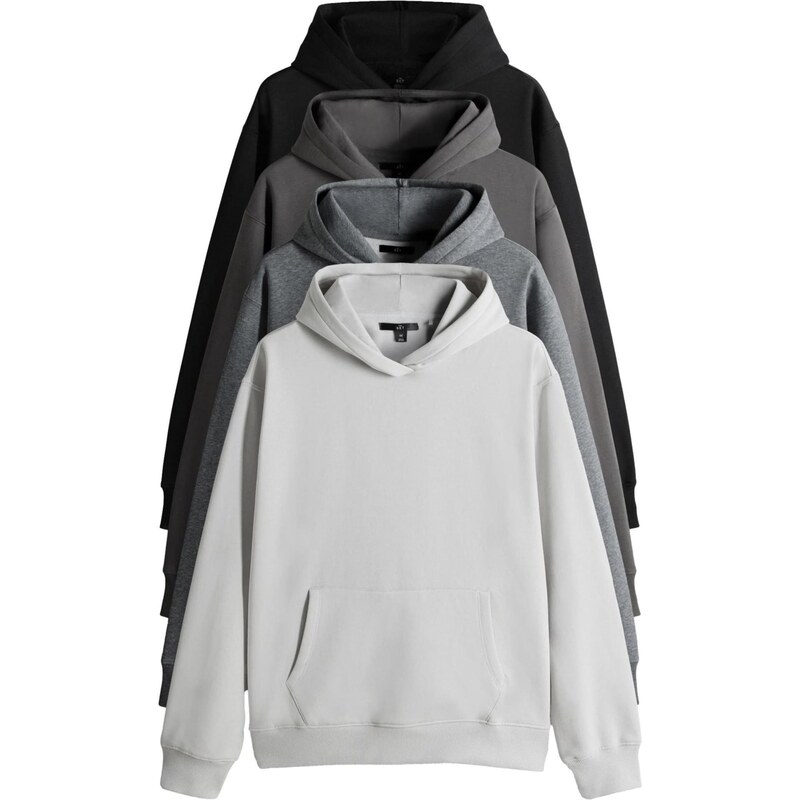 The Set Mikina tmavohnedá / tmavosivá / čierna / biela 66867588