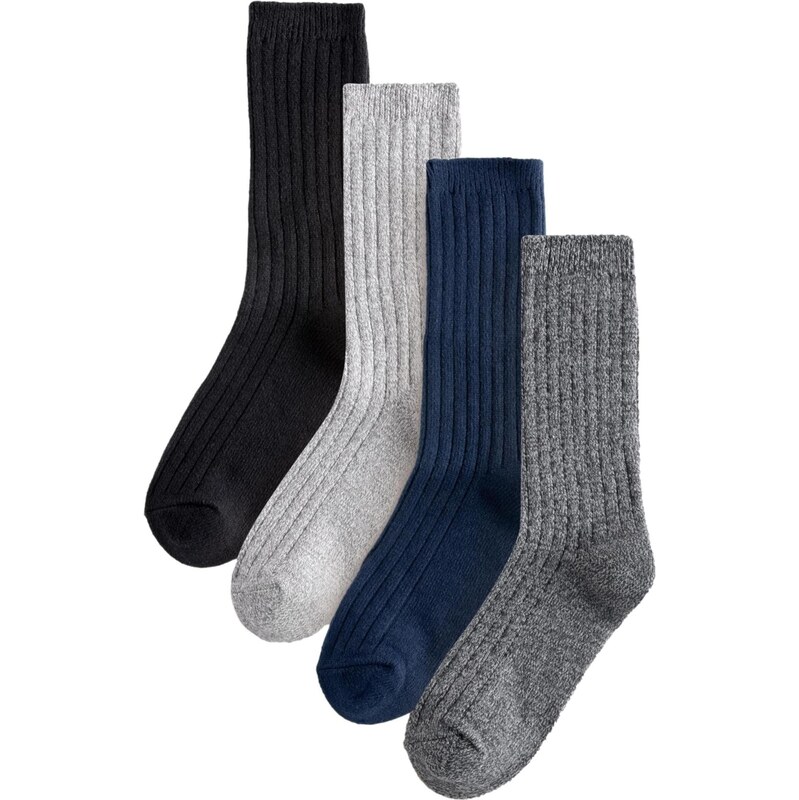 Next Ponožky námornícka modrá / tmavosivá / sivá melírovaná / čierna 66867733
