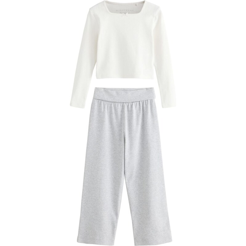 Next Pyžamo sivá / biela 66867785