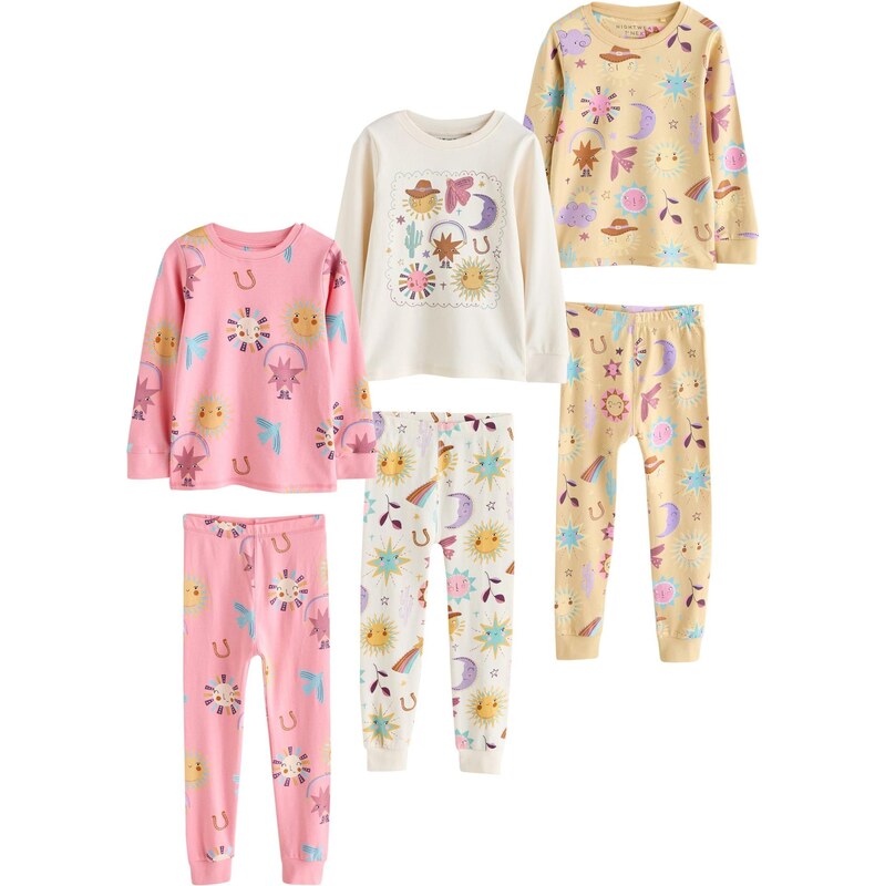 Next Pyžamo Snuggle béžová / fialová / ružová / biela 66867808