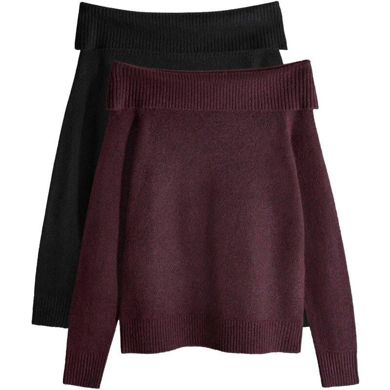 The Set Sveter bordová / čierna 66867851