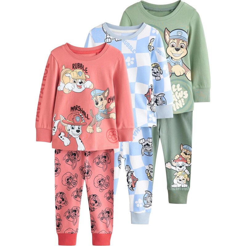 Next Pyžamo Snuggle svetlomodrá / pastelovo zelená / červená / čierna 66867861