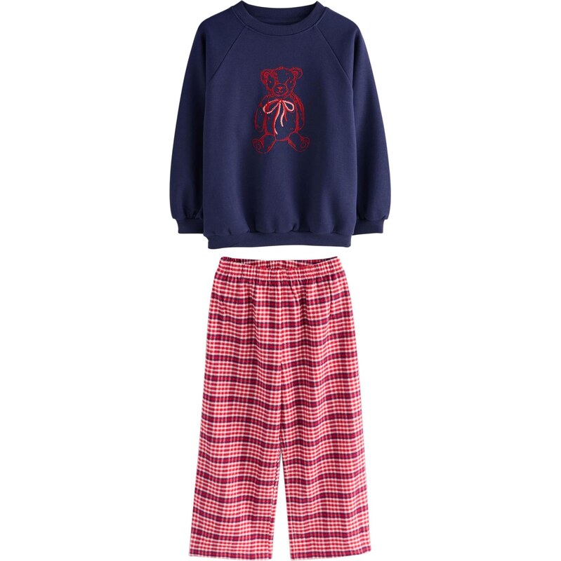 Next Pyžamo námornícka modrá / brusnicová 66867887