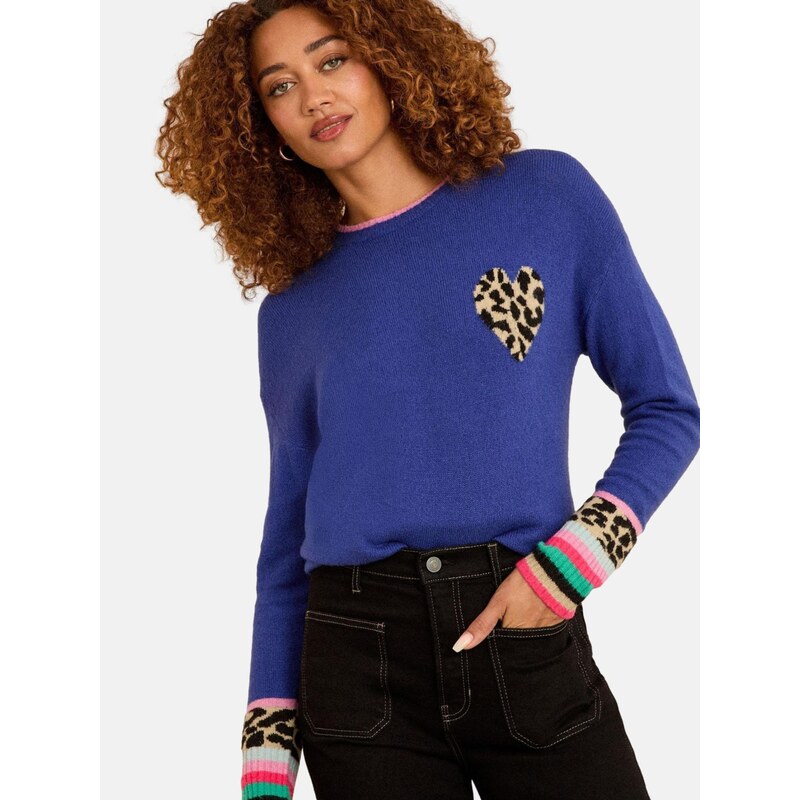 love & roses Sveter béžová / tmavomodrá / čierna 66867954