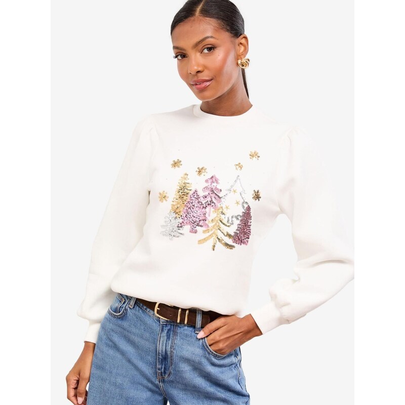 Lipsy Mikina olivová / baklažánová / biela 66867938