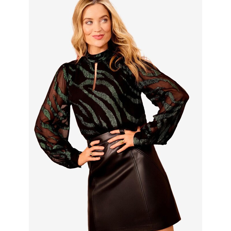 love & roses Blúzka zelená / čierna 66868036