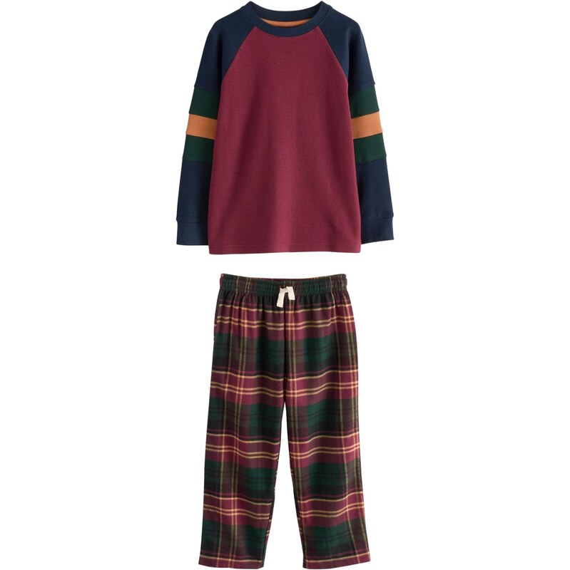 Next Pyžamo tmavozelená / bordová 66868039