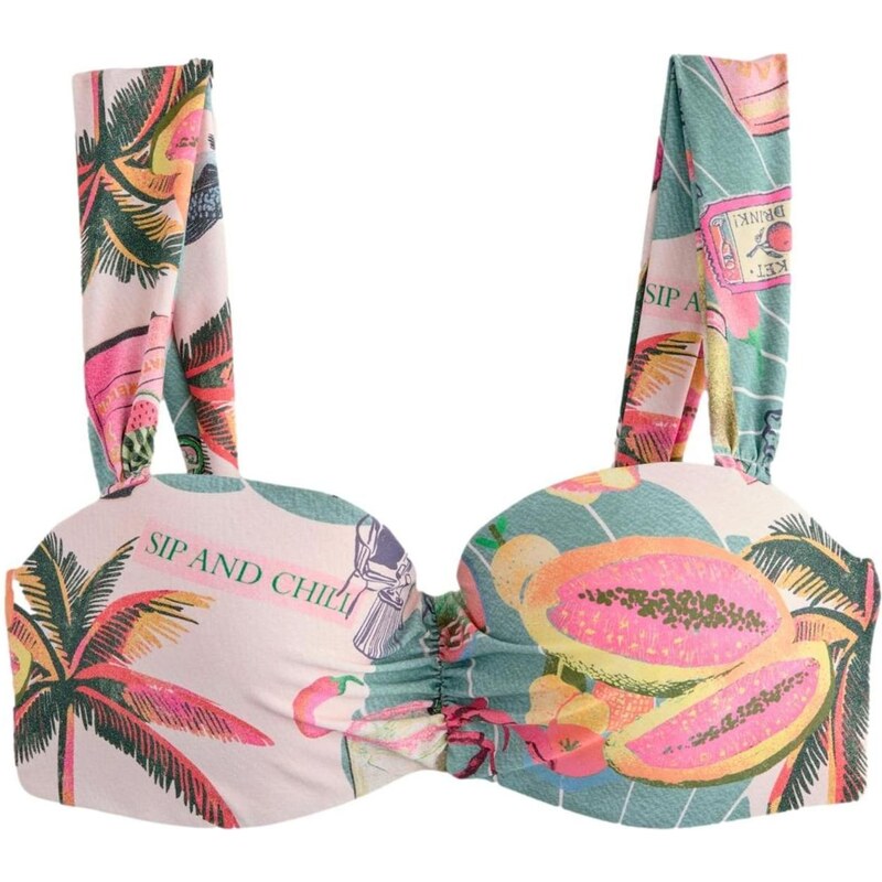 Next Bikinový top jedľová / zmiešané farby 66868082