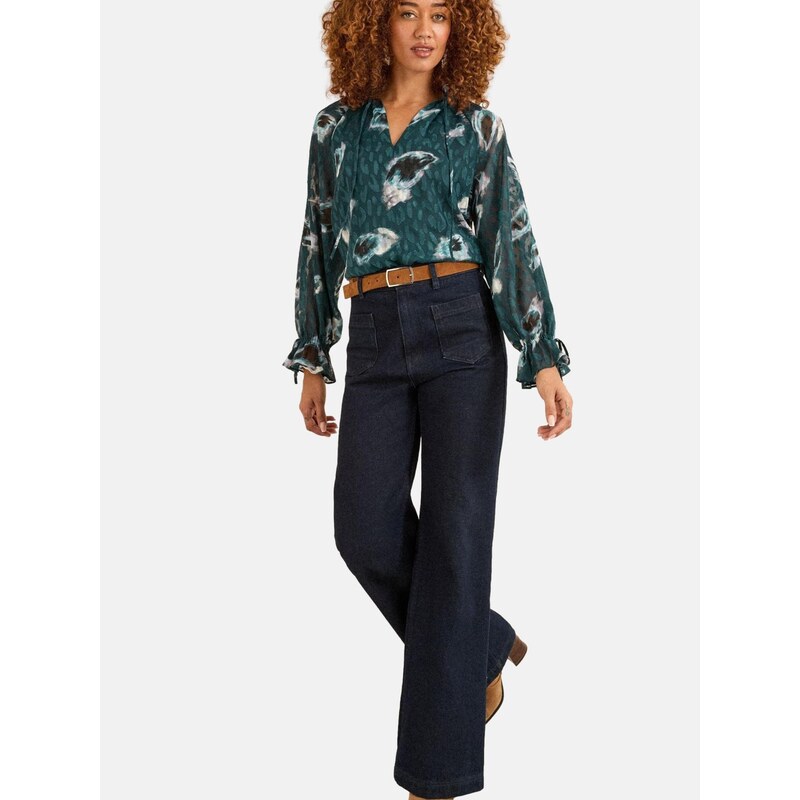 love & roses Blúzka svetlosivá / smaragdová / orgovánová 66868142