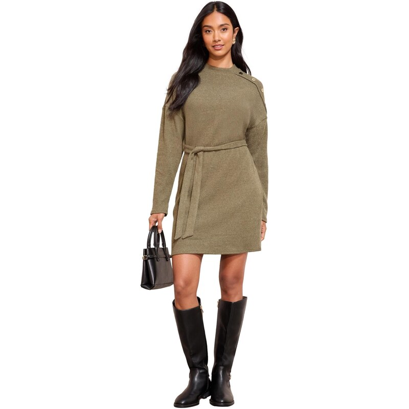 Friends Like These Pletené šaty kaki 66868143