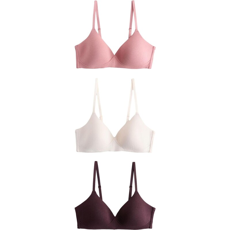 Next Podprsenka staroružová / vínovo červená / biela 66868188