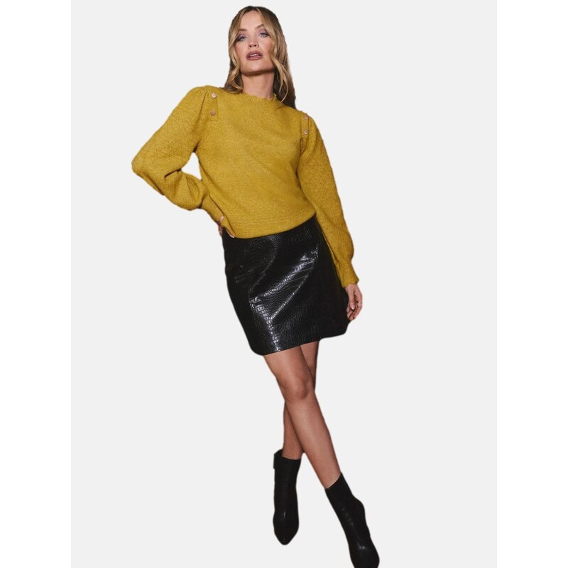 love & roses Sveter horčicová 66868238