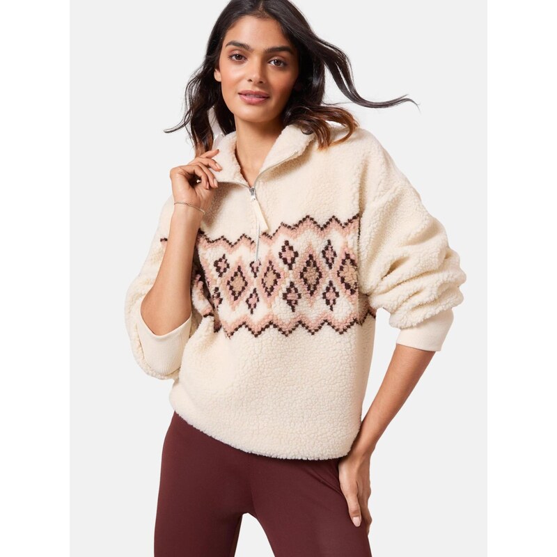 Friends Like These Sveter béžová / ružová / biela 66868244