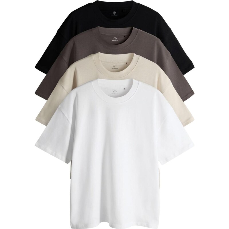 The Set Tričko krémová / čokoládová / čierna / prírodná biela 66868408