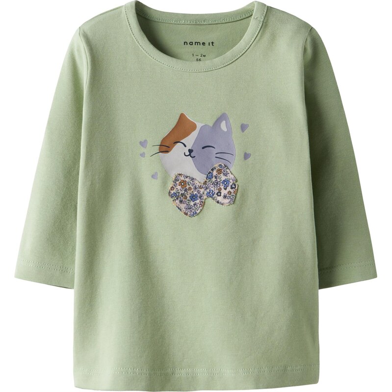 NAME IT Tričko NBFTANYA hnedá / pastelovo zelená / orgovánová 66868410