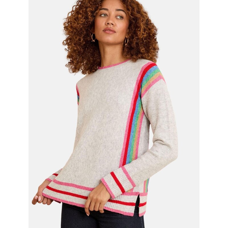 love & roses Sveter svetlomodrá / tmavožltá / sivá melírovaná / fuksia 66868432